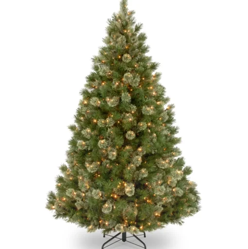 Pre-Lit Christmas Trees*The Holiday Aisle Omorodion 7.5' Green Pine Artificial Christmas Tree With 750 Clear/White Lights
