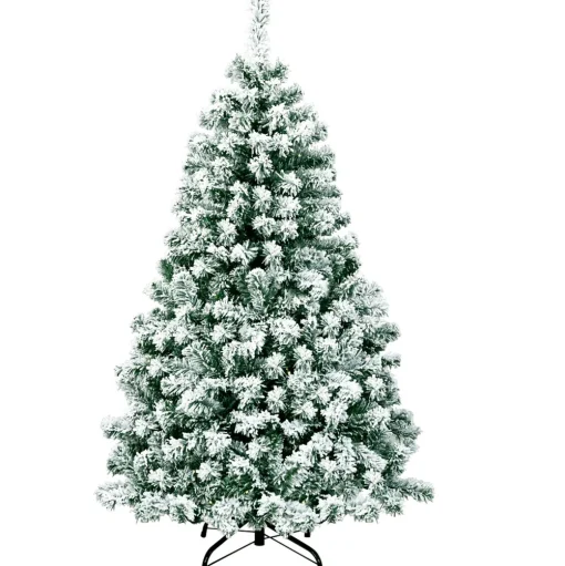 Pre-Lit Christmas Trees*The Holiday Aisle Pre-Lit 4.5' Green/White Pine Artificial Christmas Tree With 200 Clear/White Lights