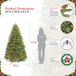 Pre-Lit Christmas Trees*The Holiday Aisle Pre-Lit Douglas Premier Green Fir Artificial Christmas Tree With Clear/White Lights