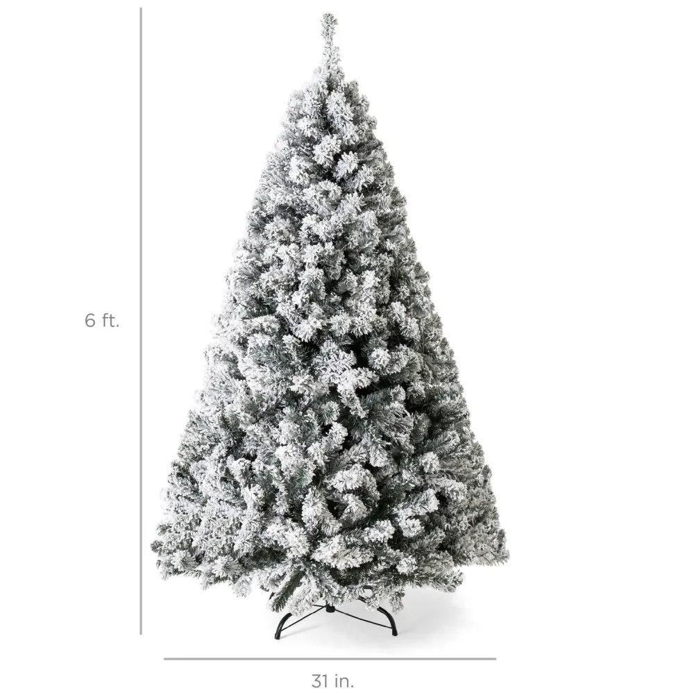 Pre-Lit Christmas Trees*The Holiday Aisle Pre-Lit Snow Flocked Artificial Christmas With Clear/White Lights
