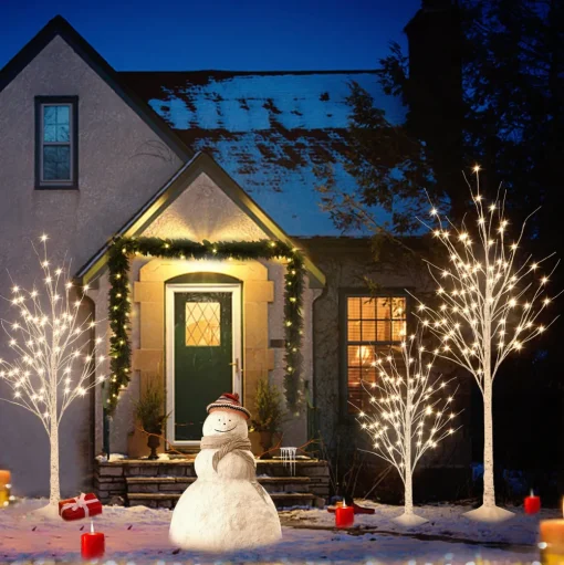 Pre-Lit Christmas Trees*The Holiday Aisle White Christmas Tree With 200 Led Lights